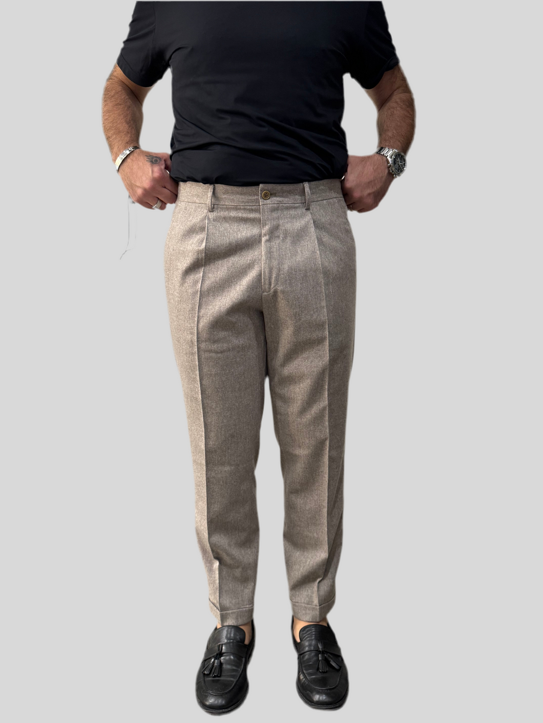 PANTALONI WOOL ELIO SANTINI